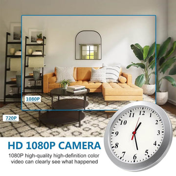 Wall Clock Spy Camera HD 1080P Mini Hidden Spy Camera Wall Clock, Mini Video Recorder Security Camera with Longtime Recording Motion Detection for Home/Office Safety - Imported from UK